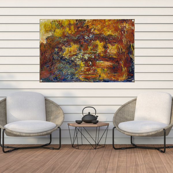 De Japanse voetgangersbrug - Claude Monet tuinposter