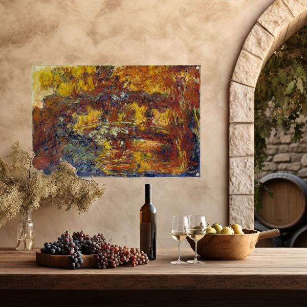De Japanse voetgangersbrug - Claude Monet tuinposter