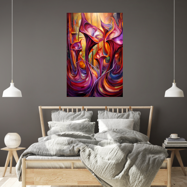 Dans van kleur en licht poster