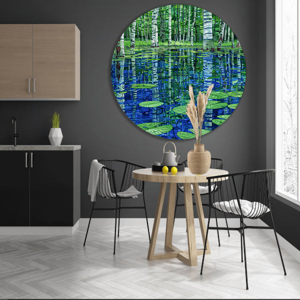 Bos en waterlelies kunst in modern design forex muurcirkel