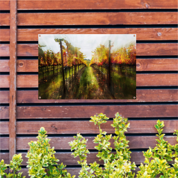 Herfstpalet in de wijngaard tuinposter