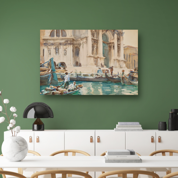 De gevel van La Salute, Venetië - John Singer Sargent poster