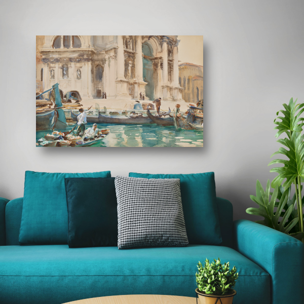 De gevel van La Salute, Venetië - John Singer Sargent poster