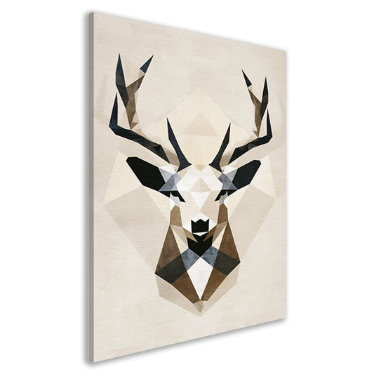 Abstract Geometrisch Hert in Monochrome Tinten canvas
