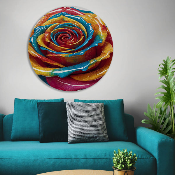 Abstracte Dans van Kleuren en Vormen forex muurcirkel
