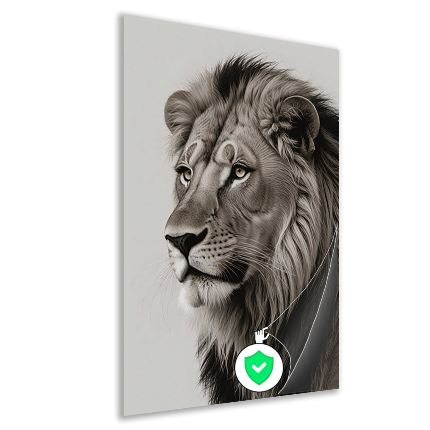 Majestueuze Leeuw in Monochrome Essentie poster