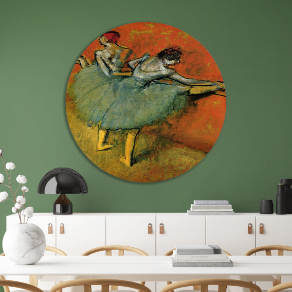 Dansers aan de Barre - Edgar Degas forex muurcirkel
