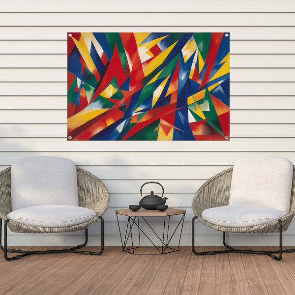 Dans van Primaire Kleuren in Abstractie tuinposter