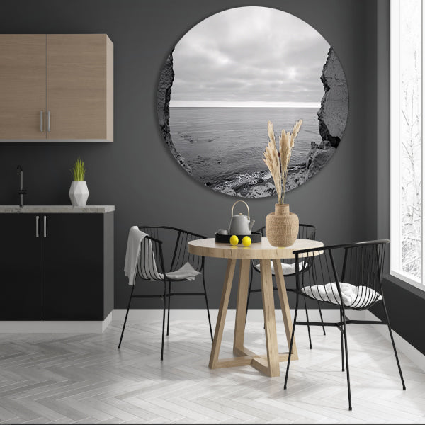 Horizon door een ruwe muuropening aluminium muurcirkel