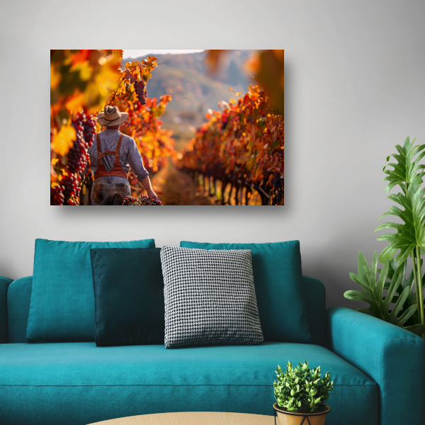 Oogsten Tussen Herfstkleuren canvas