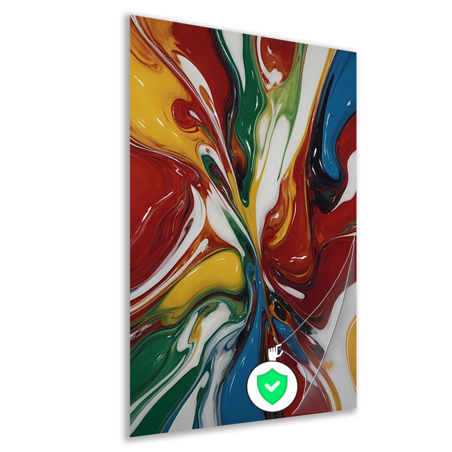 Explosie van kleur in moderne abstracte kunst poster