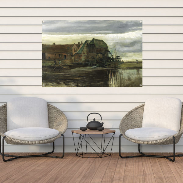 Watermolen bij Gennep - Vincent van Gogh tuinposter