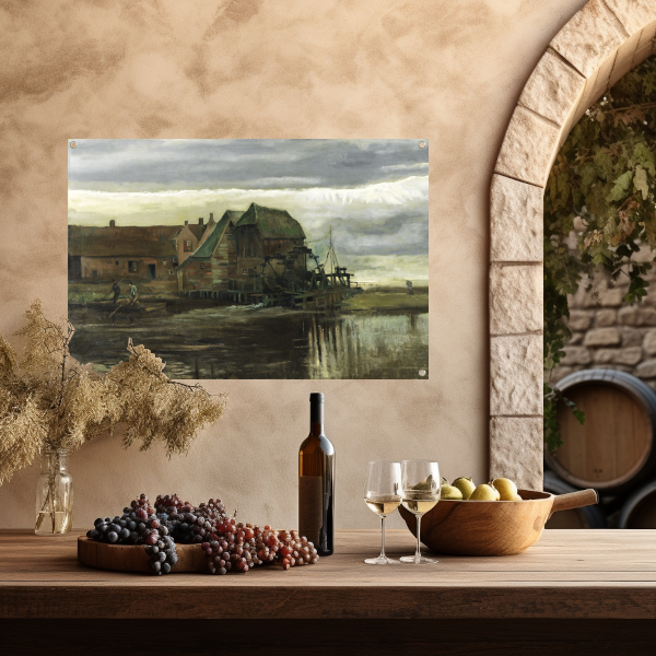Watermolen bij Gennep - Vincent van Gogh tuinposter