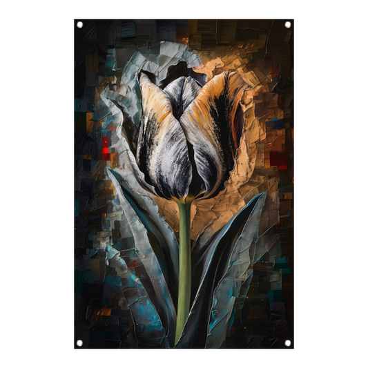 Abstract Expressionistisch Tulpontwerp in Kleur tuinposter
