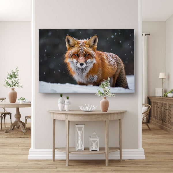 Majestueuze vos in een sneeuwlandschap acrylglas