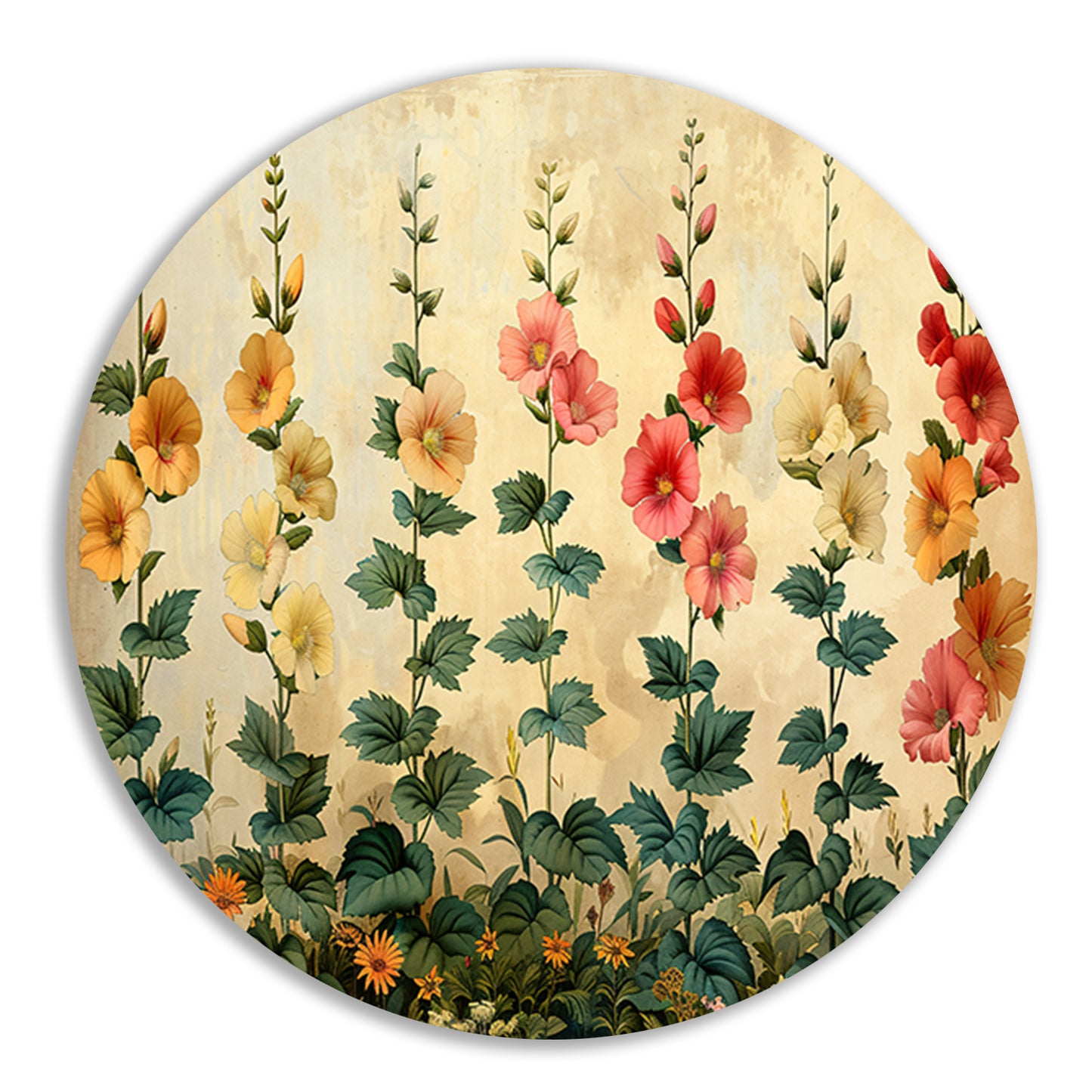 Impressionistische Bloemenpracht forex muurcirkel