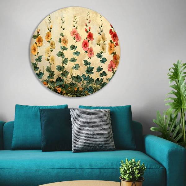 Impressionistische Bloemenpracht forex muurcirkel