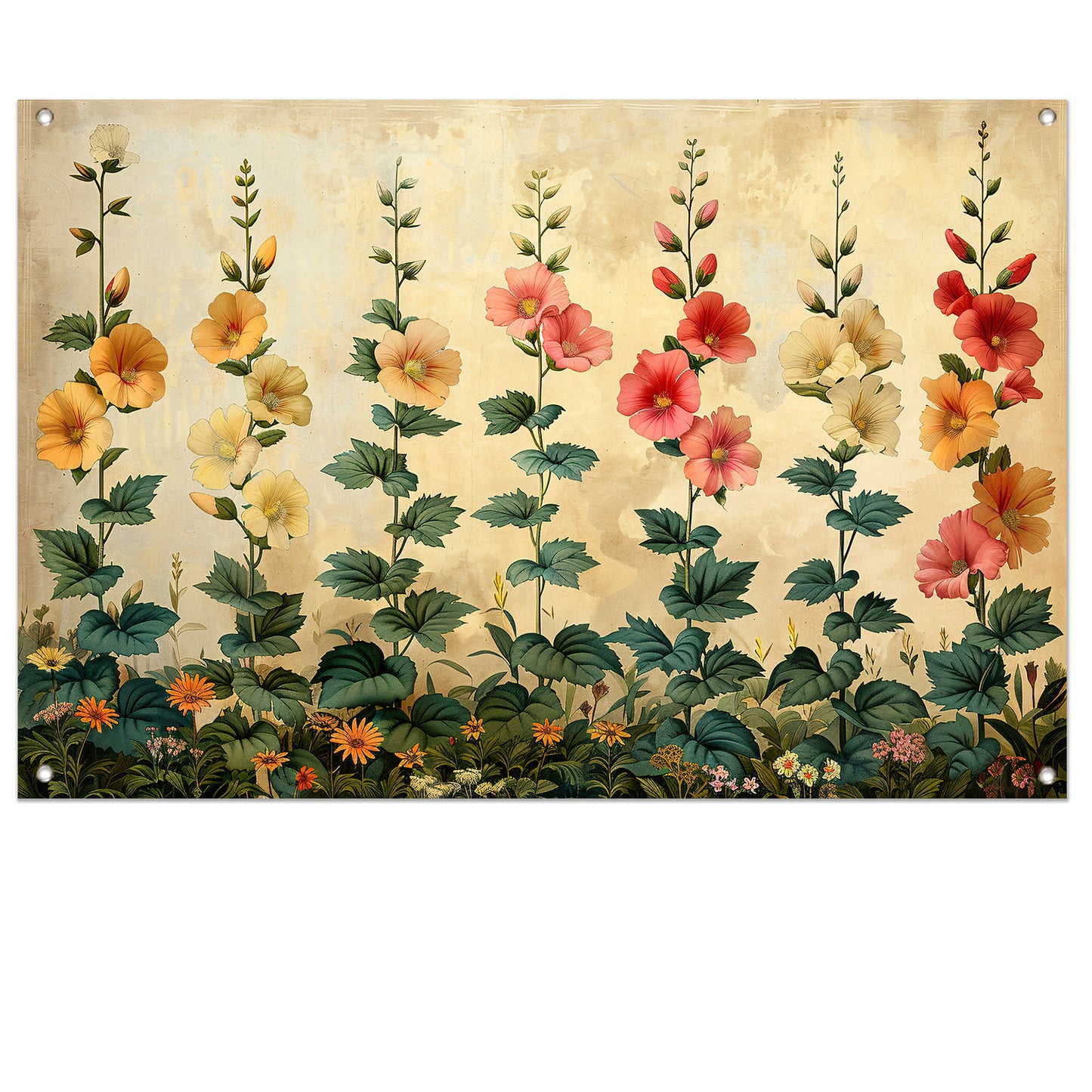 Impressionistische Bloemenpracht tuinposter