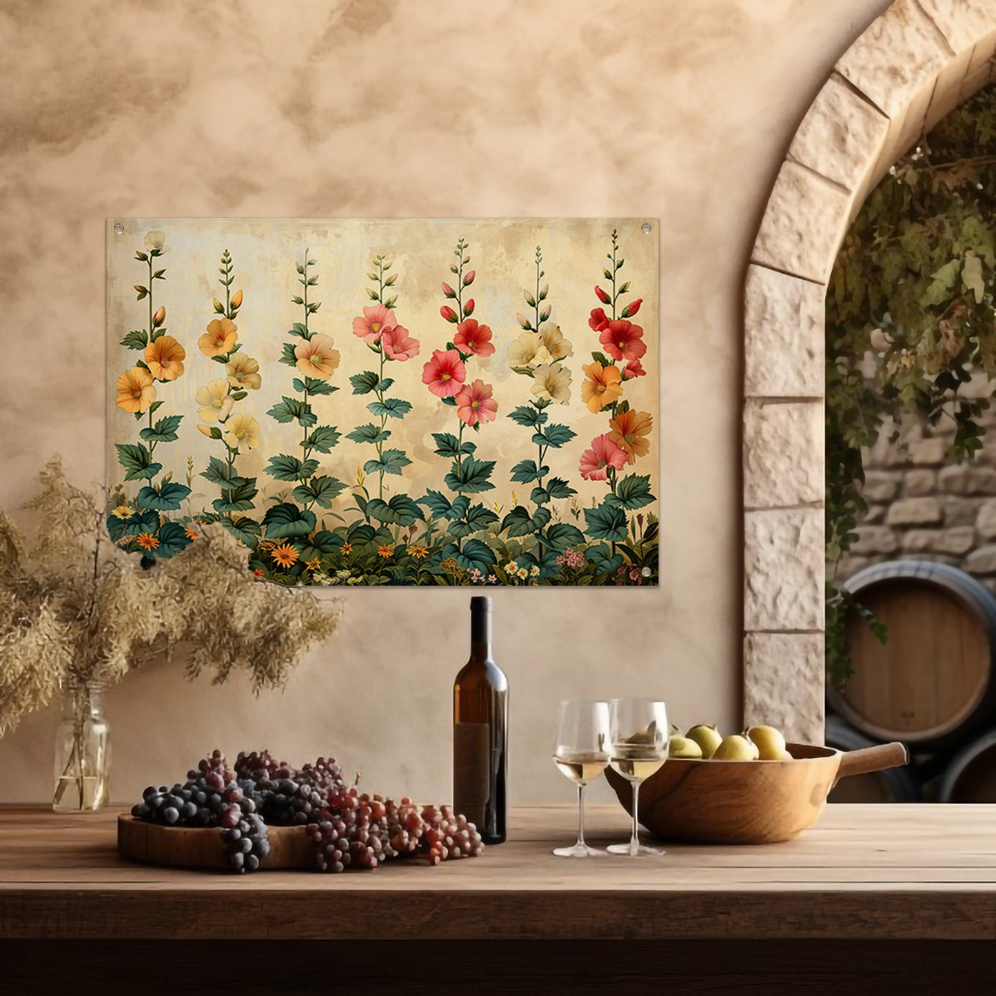 Impressionistische Bloemenpracht tuinposter