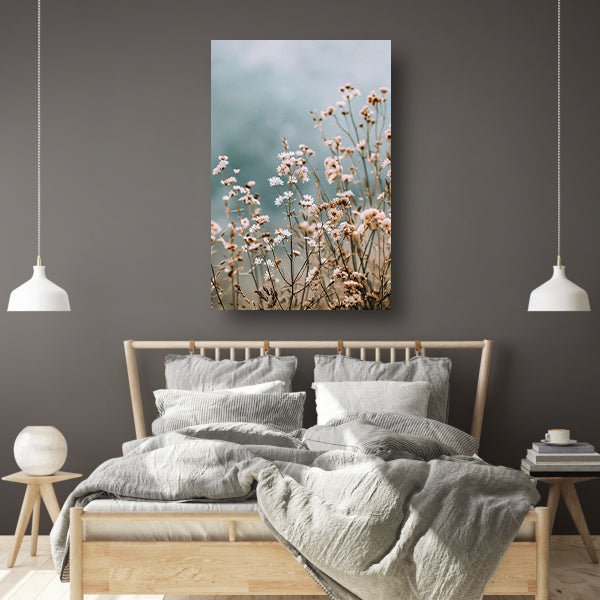 Minimalistische Wilde Bloemen in Zachte Tinten acrylglas
