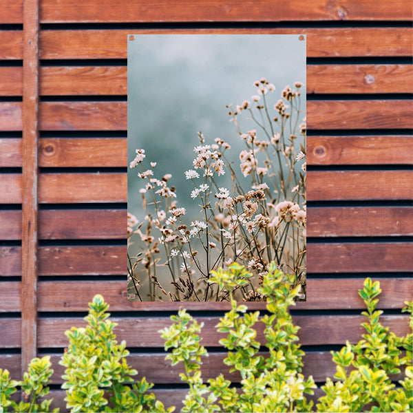 Minimalistische Wilde Bloemen in Zachte Tinten tuinposter