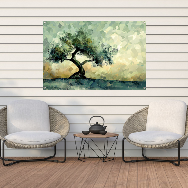 Impressionistische Lindeboom tuinposter