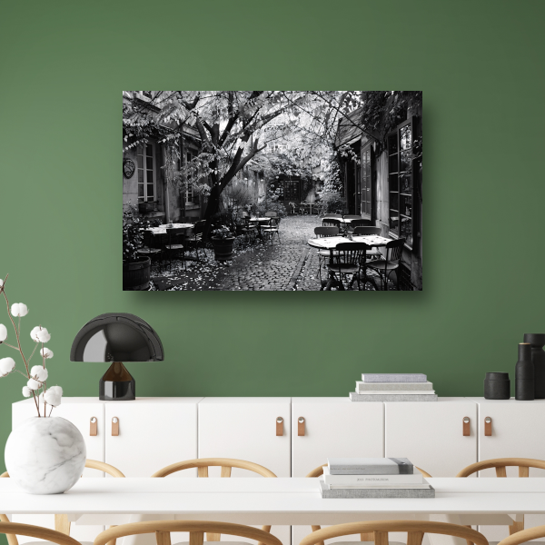 Minimalistische Buitenplaats met Stoelen canvas