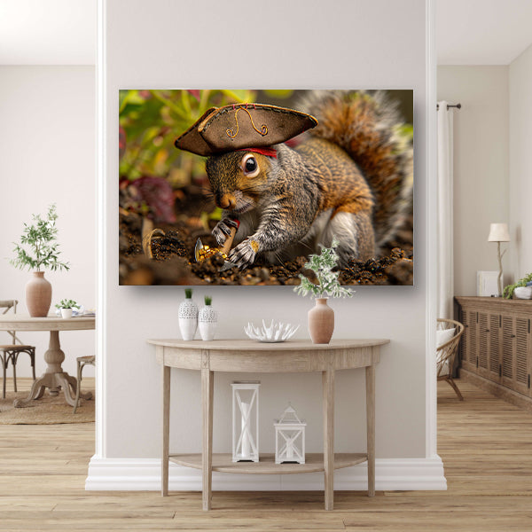 Eekhoorn piraat met schatjacht acrylglas