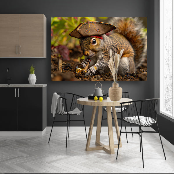 Eekhoorn piraat met schatjacht acrylglas