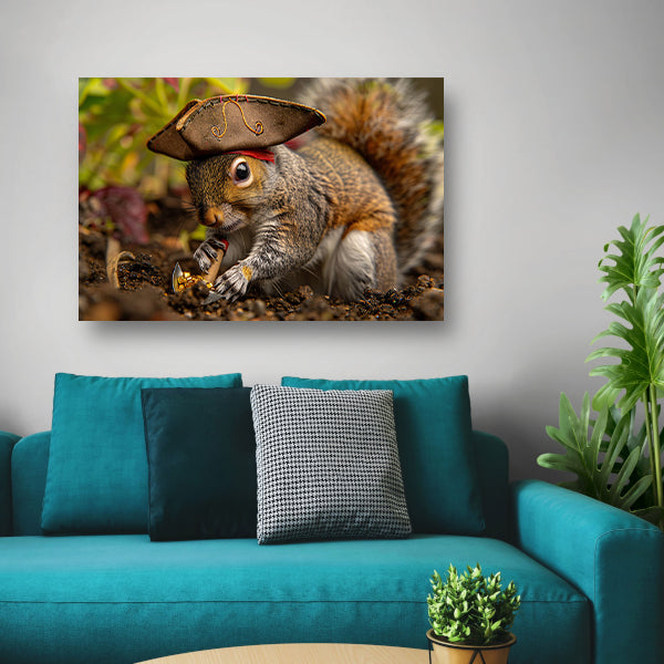 Eekhoorn piraat met schatjacht acrylglas