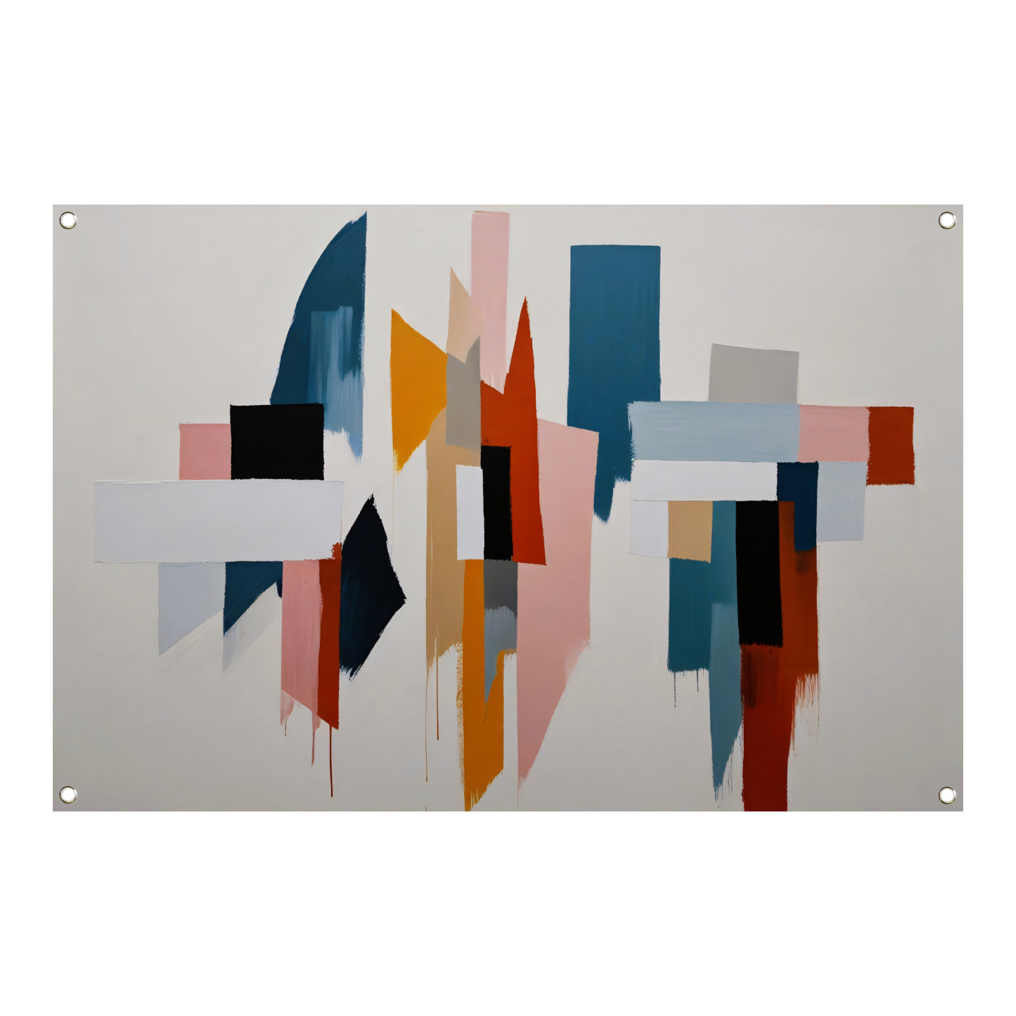 Kleurrijke abstracte vormen tuinposter