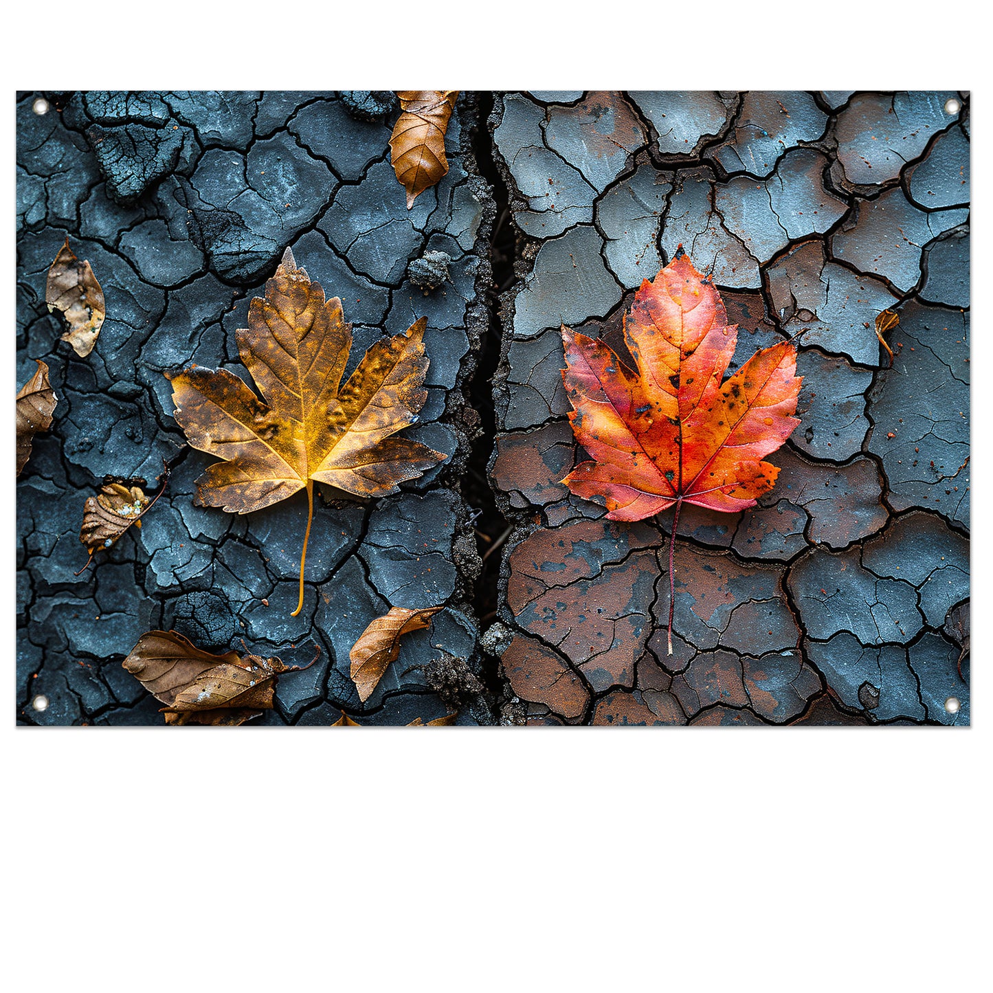 Minimalistisch bladeren tuinposter