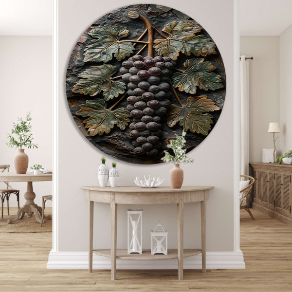 Druivenranken in Art Nouveau-stijl forex muurcirkel