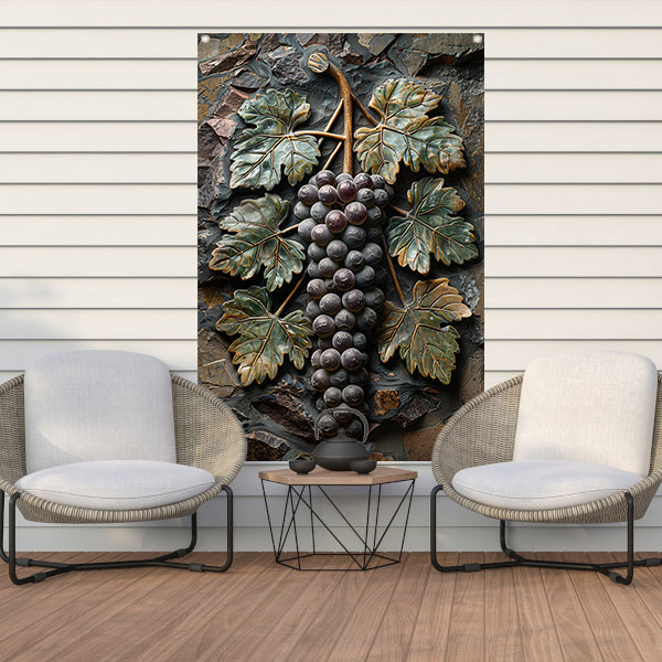 Druivenranken in Art Nouveau-stijl tuinposter