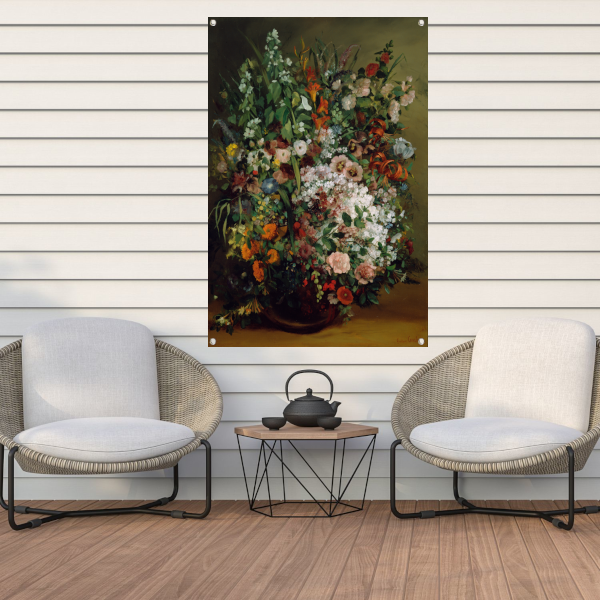 Bouquet of Flowers in a Vase - Gustave Courbet tuinposter