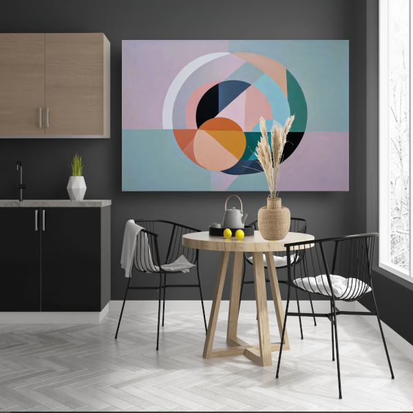 Pasteltinten en Geometrie in Minimalistisch Design poster