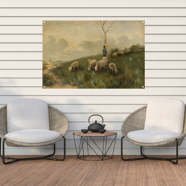 Herder en schapen - Anton Mauve tuinposter
