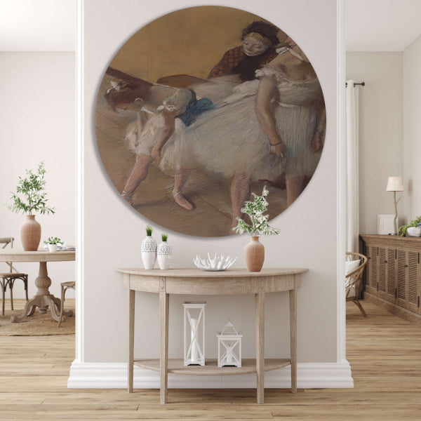 Dans examen - Edgar Degas aluminium muurcirkel