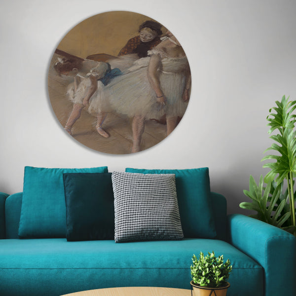 Dans examen - Edgar Degas aluminium muurcirkel