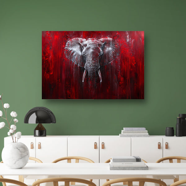 Dynamisch abstract olifant portret kunstwerk poster
