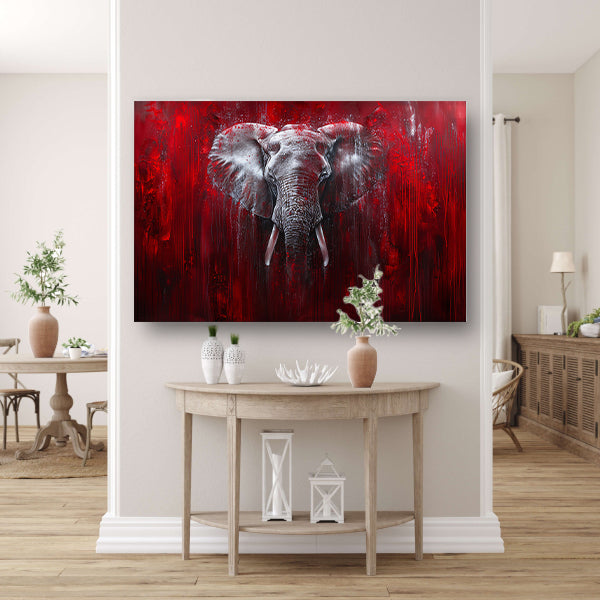 Dynamisch abstract olifant portret kunstwerk poster