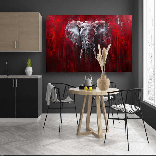 Dynamisch abstract olifant portret kunstwerk poster