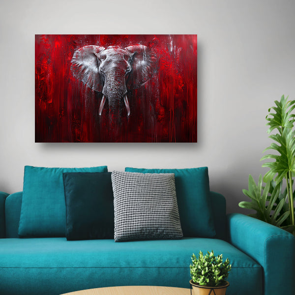 Dynamisch abstract olifant portret kunstwerk poster