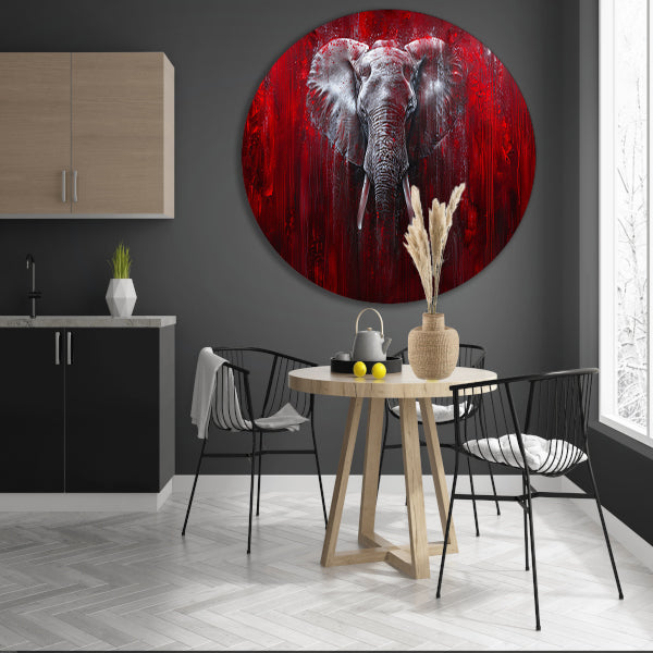 Dynamisch abstract olifant portret kunstwerk forex muurcirkel