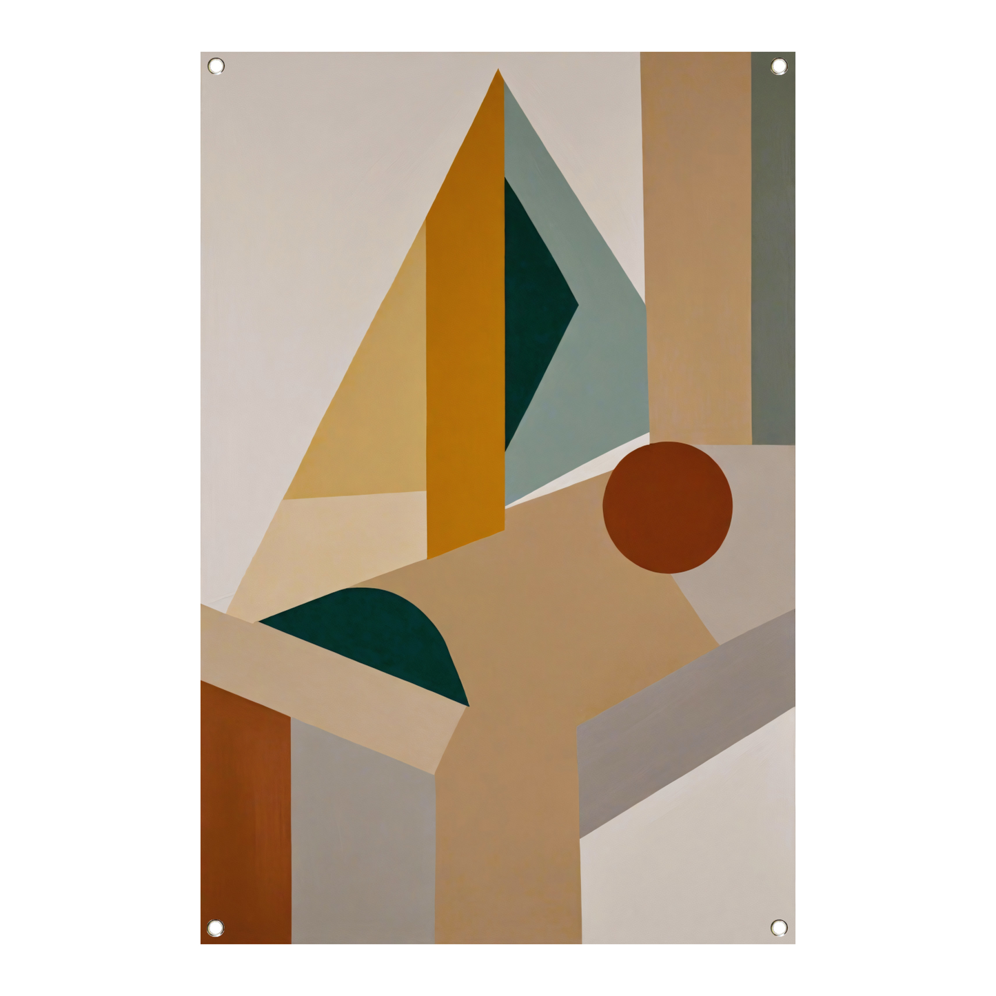 Abstracte Compositie met Geometrische Vormen tuinposter