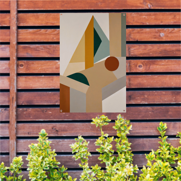 Abstracte Compositie met Geometrische Vormen tuinposter