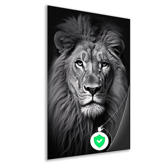Koning der Dieren: Zwarte en Witte Leeuw poster