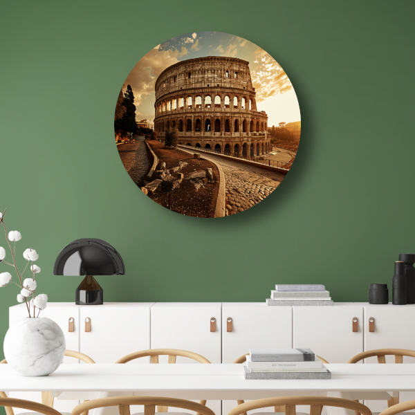 Colosseum Zonsondergang Rome forex muurcirkel