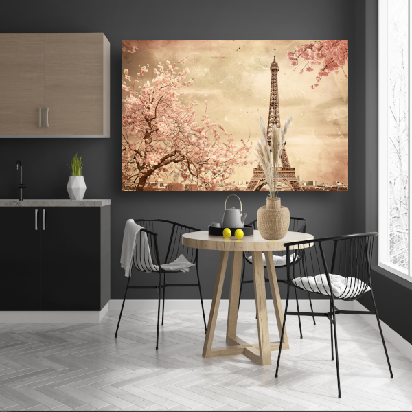 Eiffeltoren in bloesem acrylglas