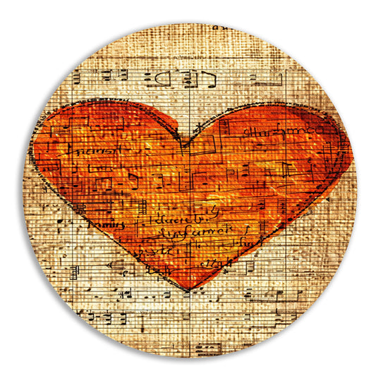 Abstract Hart van Muziek op Oude Partituur forex muurcirkel